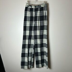 Plaid Black and White Womens Pants